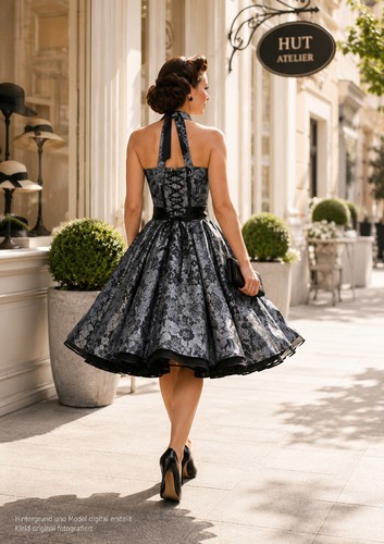 Taftkleid zum petticoat - petticoat, im