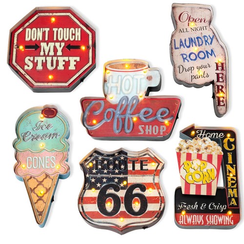 Retro vintage led schild - vintage,