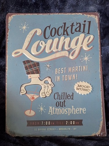 Blechschild cocktail lounge - blechschild,